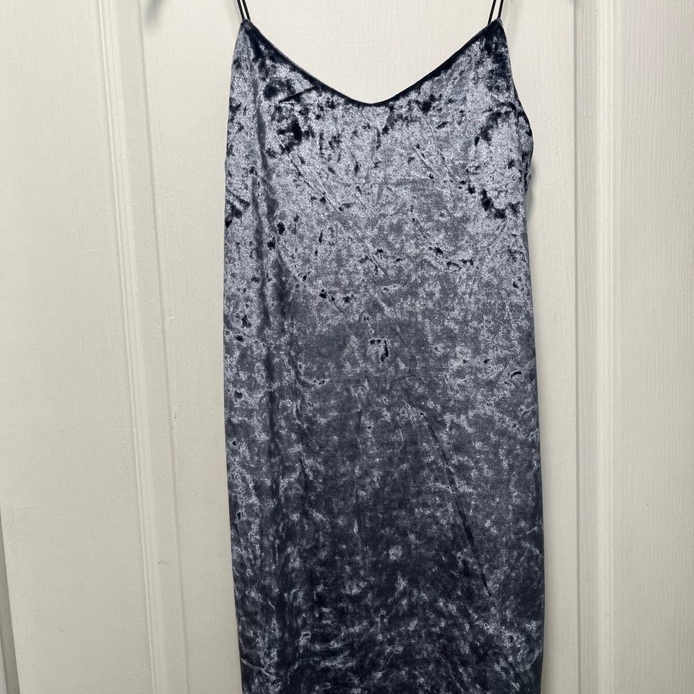 Polly & Esther Gray Velvet Chemise